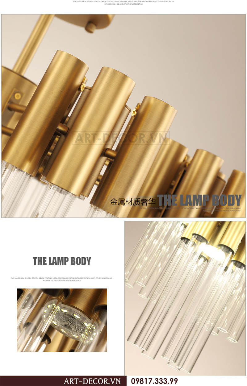 Đèn chùm cao cấp pha lê DCC 024 4