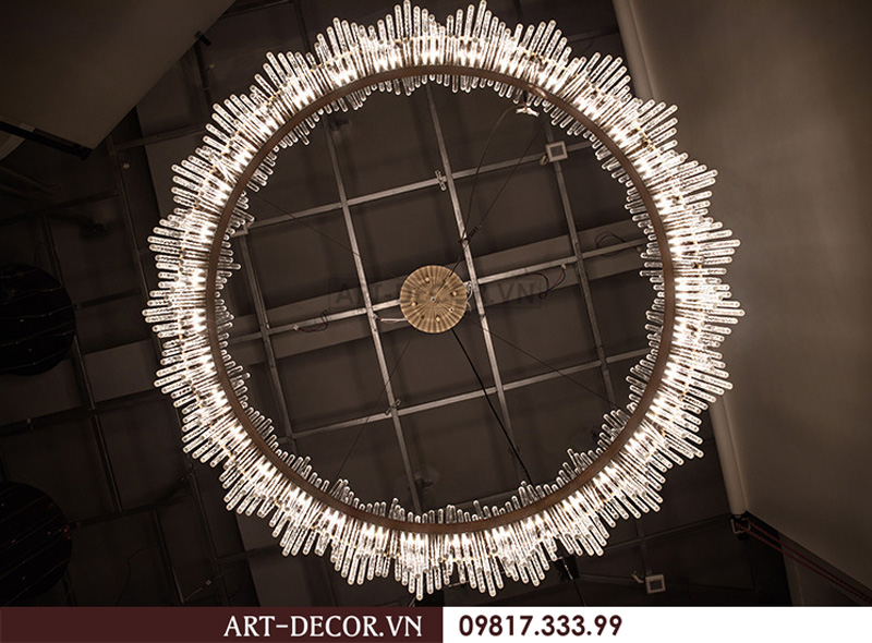 Đèn thả pha lê phòng khách DCC 032 12