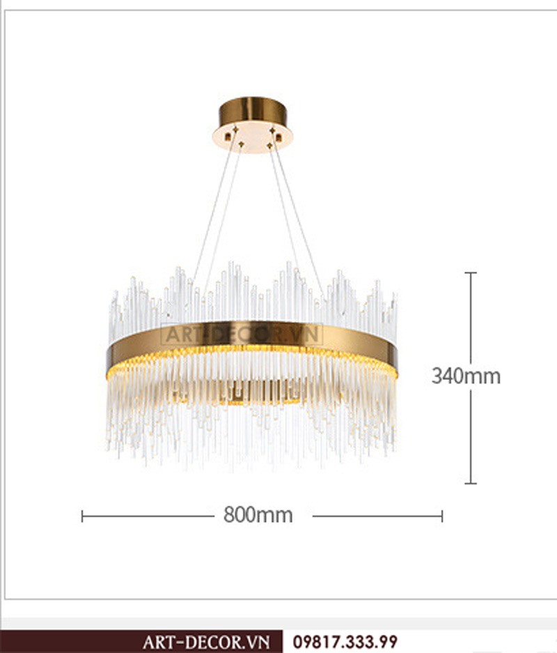 Đèn thả pha lê phòng khách DCC 032 14