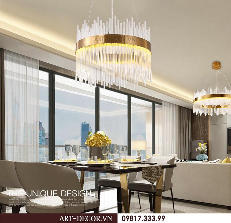 Đèn thả pha lê phòng khách DCC 032 17
