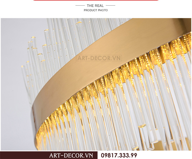 Đèn thả pha lê phòng khách DCC 032 8
