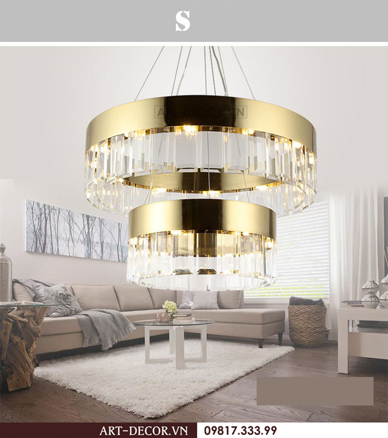 Đèn chùm cao cấp pha lê DCC 033 17