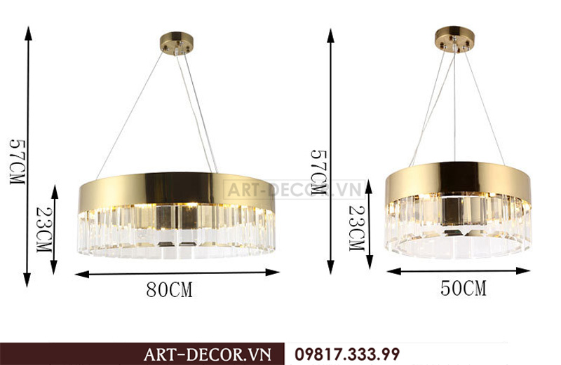 Đèn chùm cao cấp pha lê DCC 033 8