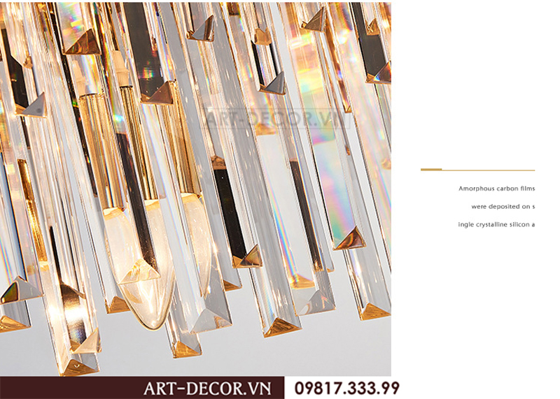Đèn thả pha lê phòng khách DCC 039 16