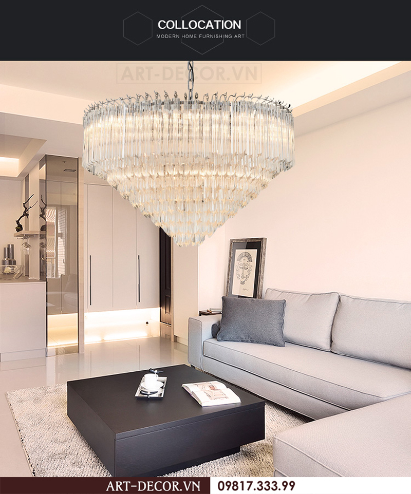 Đèn thả pha lê sang trọng DCC 044 18