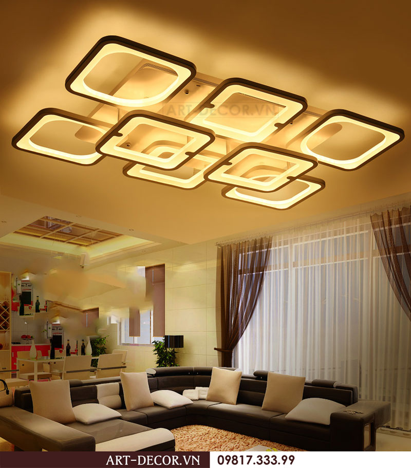 Đèn led ốp trần vuông ấn tượng LED 004 1