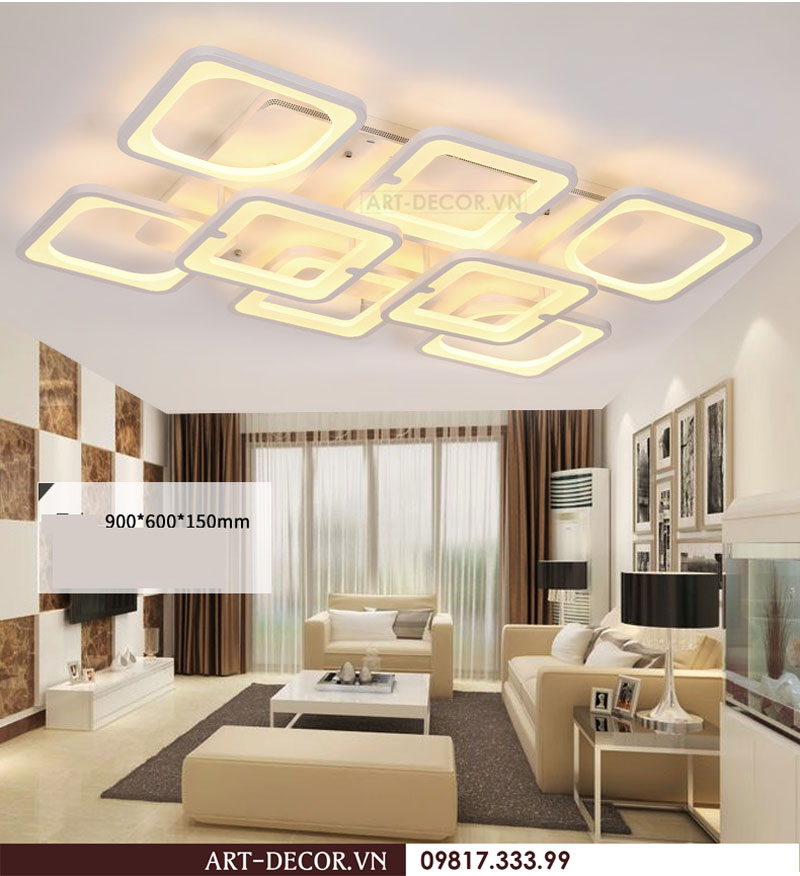 Đèn led ốp trần vuông ấn tượng LED 004 2
