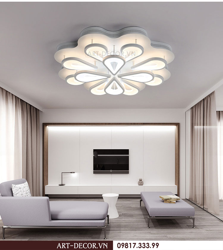 Đèn led ốp trần hoa sen đá LED 011 3
