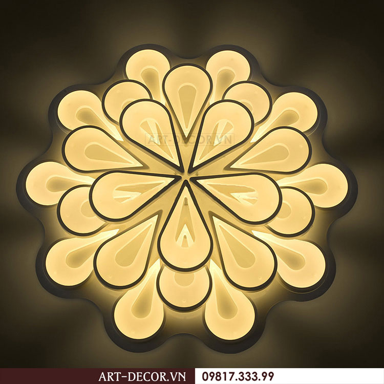 Đèn led ốp trần hoa sen đá LED 011 8