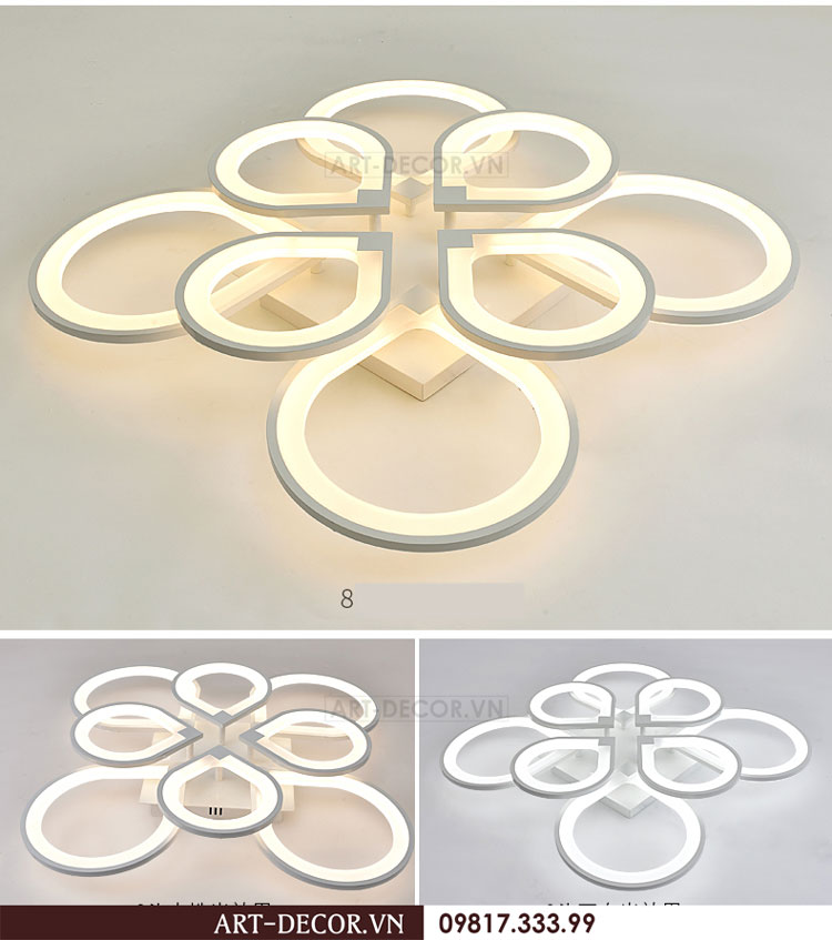 Đèn led phòng khách trẻ trung LED 012 4