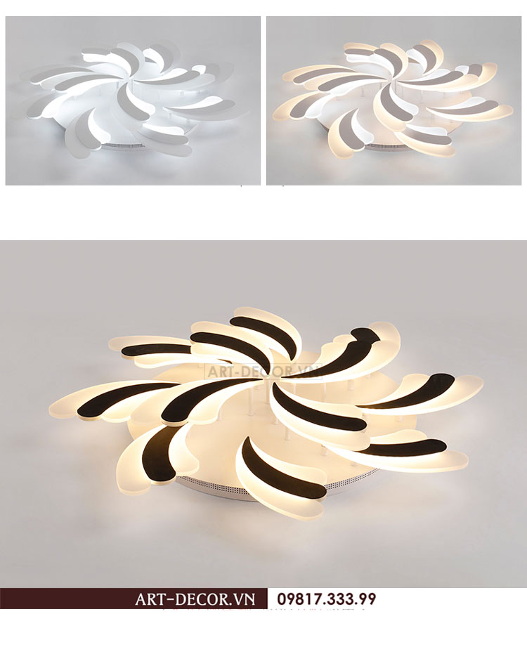 Đèn trang trí ốp trần phòng khách LED 017 2