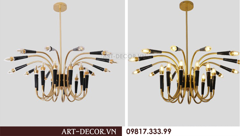 Đèn chùm nghệ thuật Bắc Âu DPK 010 4