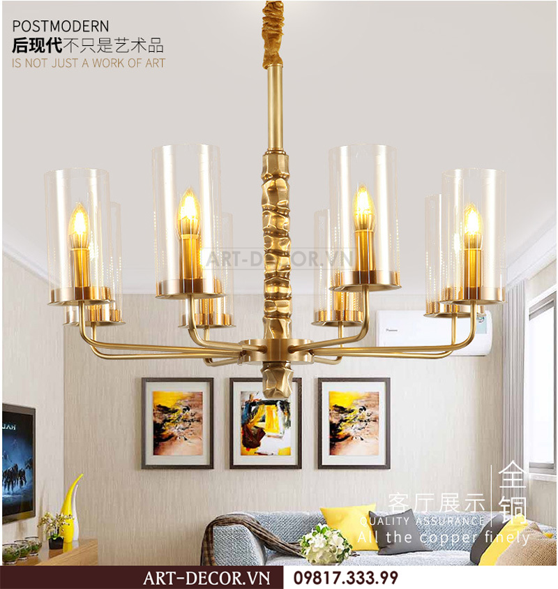 Đèn chùm cao cấp, đèn pha lê phòng khách 11