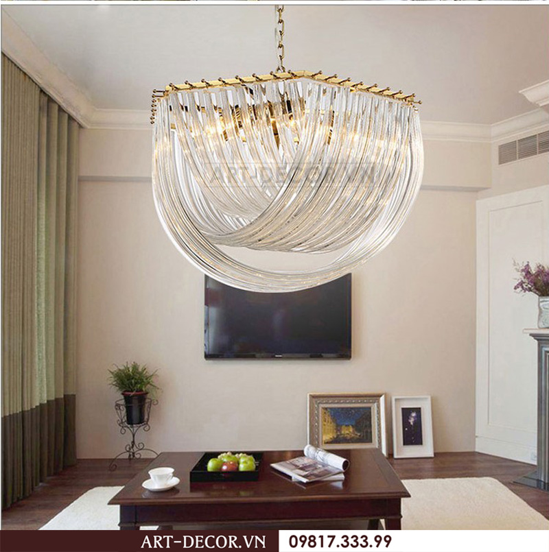 Đèn chùm cao cấp, đèn pha lê phòng khách 4