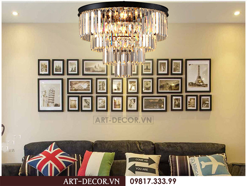Đèn chùm cao cấp, đèn pha lê phòng khách 8