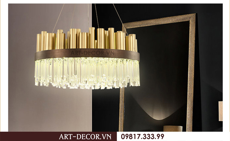 Đèn chùm pha lê trang trí phòng khách, đèn trang trí nội thất phong cách hiện đại 6