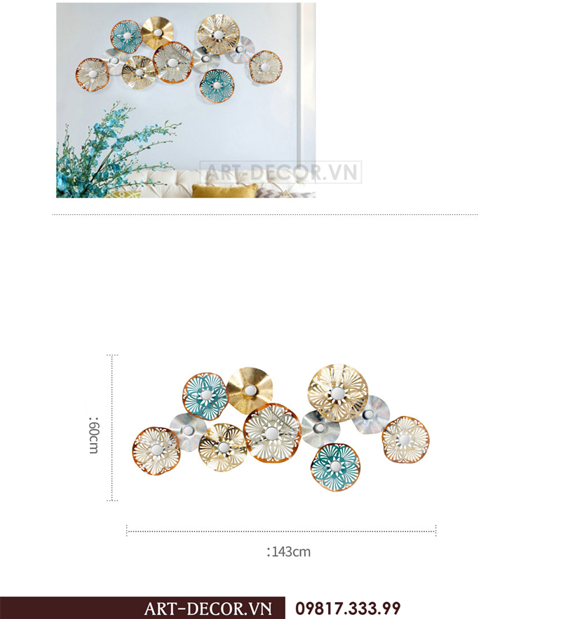 Tranh sắt trang trí nhà cửa TS 040 6