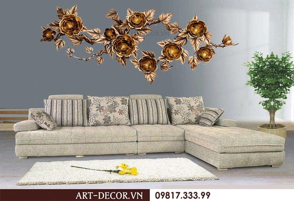 Tranh sắt hoa mai nghệ thuật TS 051 6