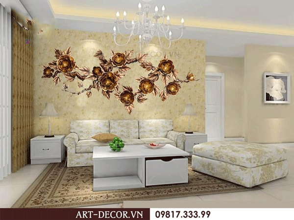 Tranh sắt hoa mai nghệ thuật TS 051 8