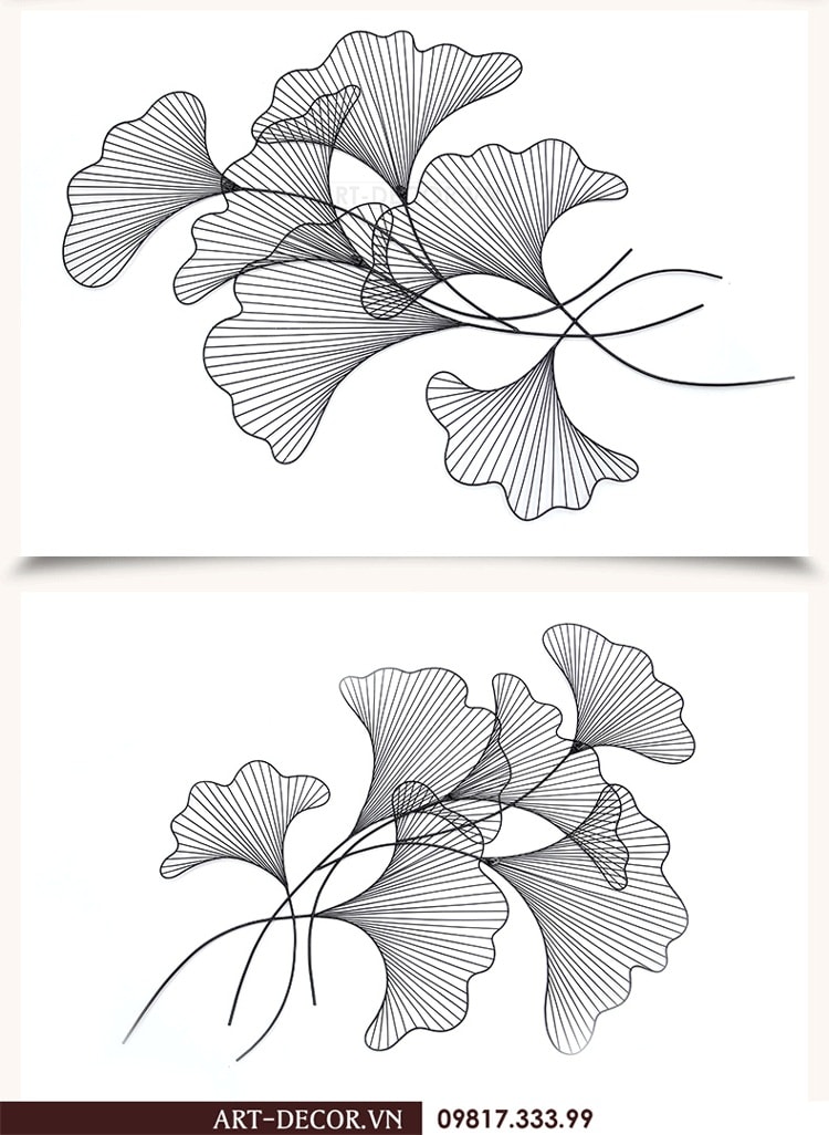 Tranh lá decor trang trí hiện đại TS 055 4