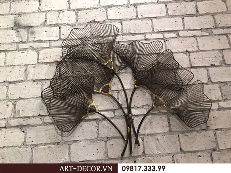 Tranh decor lá cây trang trí phòng khách TS 057 6