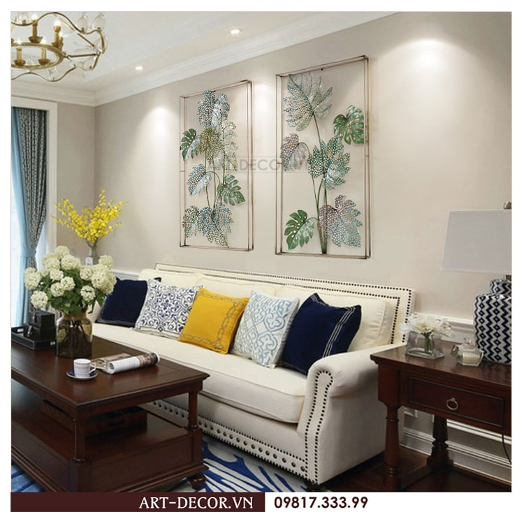 Tranh sắt decor trang trí phòng khách TS 062 3